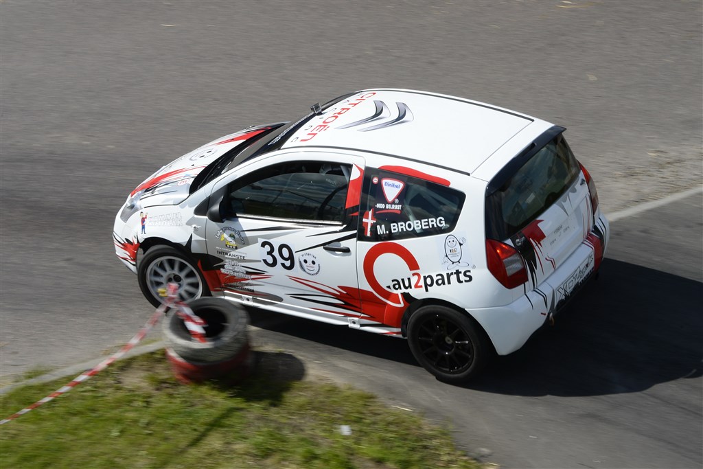 Michael Broberg og John Veis får deres første DM-start med deres Citroën C2 R2 i den hårde R2-klasse ved Danboring Rally Denmark.
(Foto: Morten Alstrup)